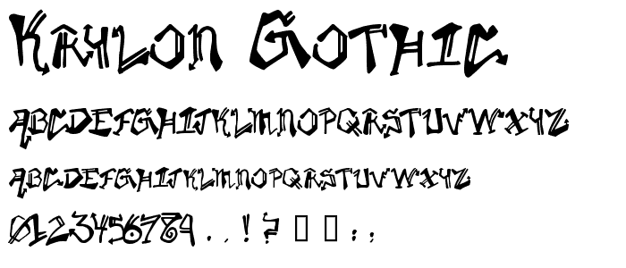 Krylon Gothic font